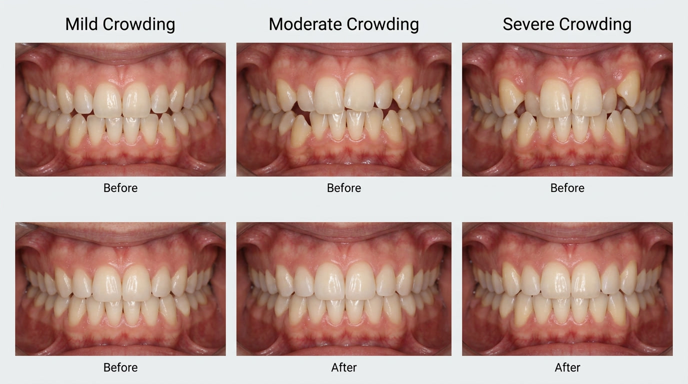 Invisalign for Crowded Teeth Before and After
